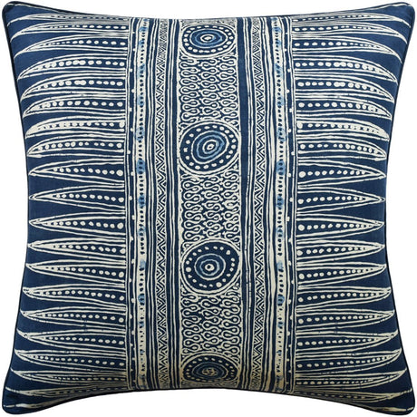 Ryan Studio Indian Zag Indigo Pillow - Fig Linens and Home