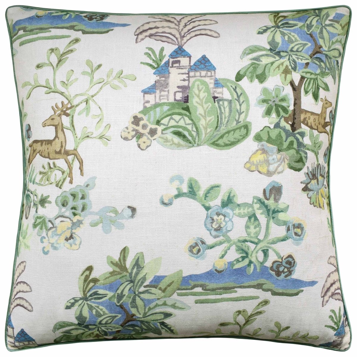 Knight's Tale Sage and Blue Decorative Pillow Ryan Studio - Throw Pillow at Fig Linens and Home