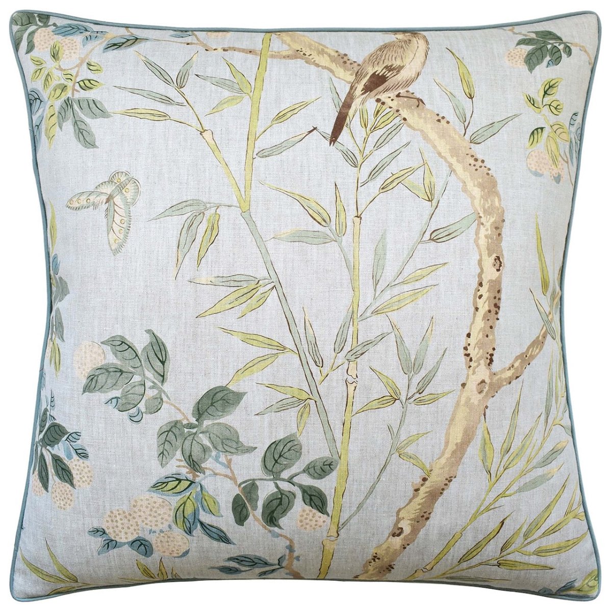 Claire Spa Blue Decorative Pillow by Ryan Studio made from Thibaut Fabric