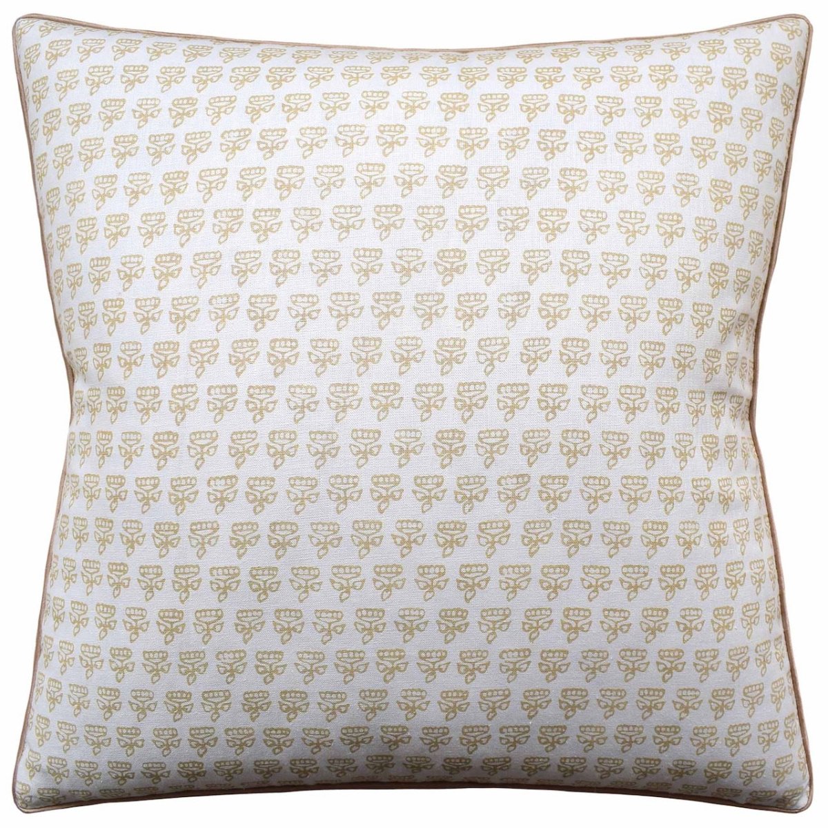 Throw Pillow - Ryan Studio Mimi Beige Decorative Pillow - Thibaut Indienne Fabric