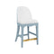 Sadie Light Blue Counter Stool by Worlds Away at Fig Linens and Home - Angle View