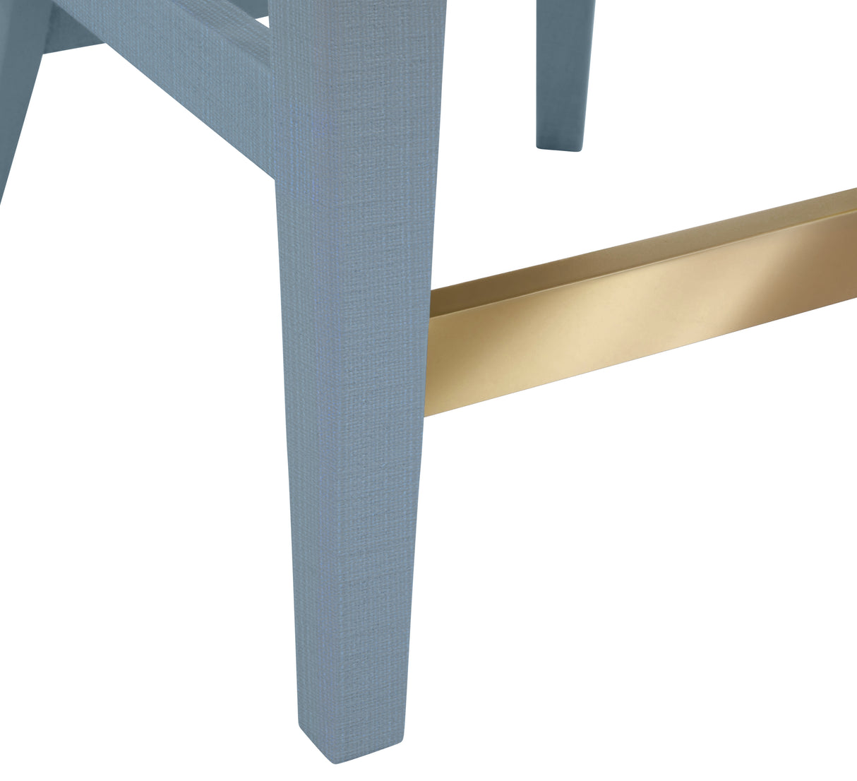 Sadie Light Blue Counter Stool by Worlds Away at Fig Linens and Home - Stretcher View