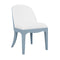 Sadie Light Blue Dining Chair by Worlds Away | Blue Finish Chair with Performance Linen Upholstery 2