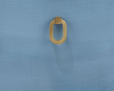 Sadie Light Blue Dining Chair by Worlds Away | Detail of Hardware at Fig Linens and Home