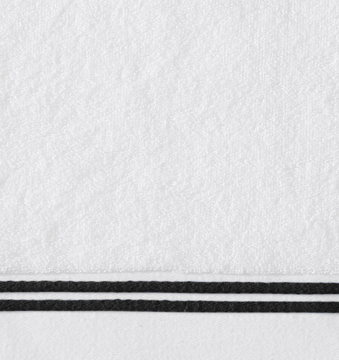 Aura Nuova White and Black Wash Cloth 12X12 | Sferra at Fig Linens and Home