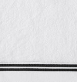 Aura Nuova White and Black Wash Cloth 12X12 | Sferra at Fig Linens and Home