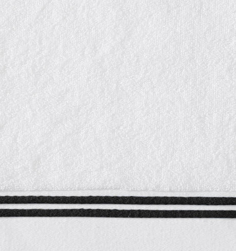 Aura Nuova White and Black Wash Cloth 12X12 | Sferra at Fig Linens and Home