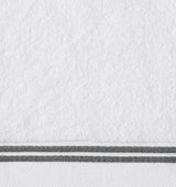 Aura Nuova Wht and Charcoal Hand Towel 20X30 | Sferra at Fig Linens and Home