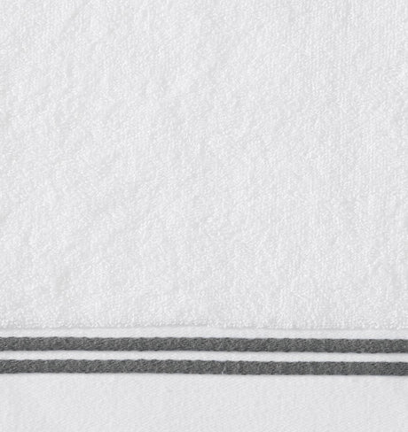 Aura Nuova Wht and Charcoal Hand Towel 20X30 | Sferra at Fig Linens and Home