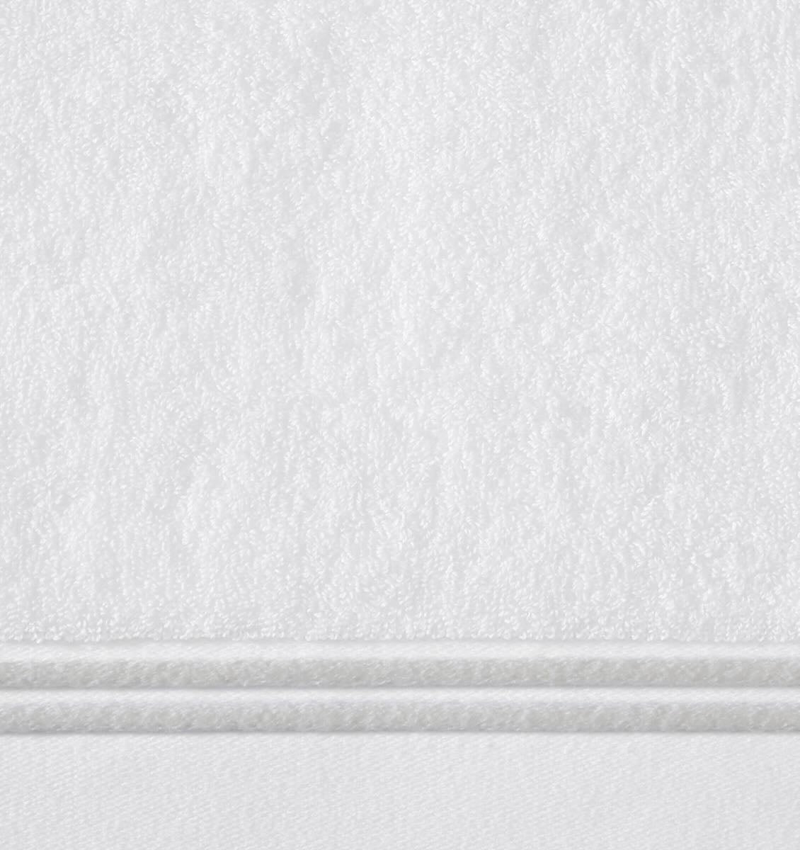 Aura Nuova White and Lunar Hand Towel 20X30 | Sferra at Fig Linens and Home