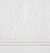 Aura Nuova White and Pink Hand Towel 20X30 | Sferra at Fig Linens and Home