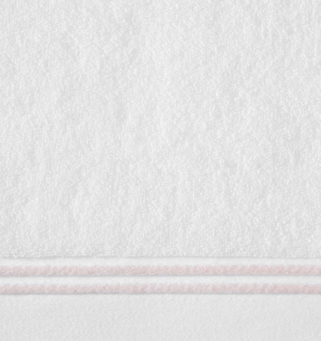 Aura Nuova White and Pink Hand Towel 20X30 | Sferra at Fig Linens and Home