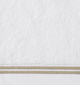 Aura Nuova White and Sand Bath Towel 30X60 | Sferra at Fig Linens and Home