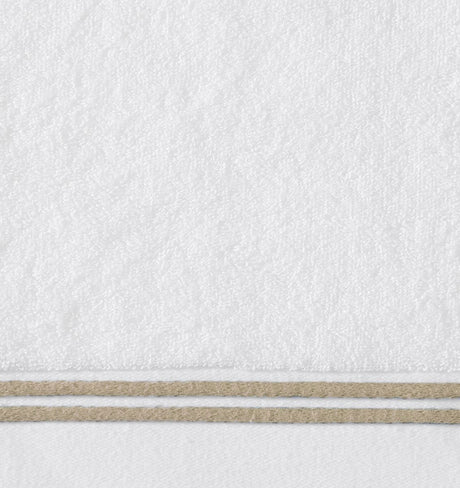 Aura Nuova White and Sand Bath Towel 30X60 | Sferra at Fig Linens and Home