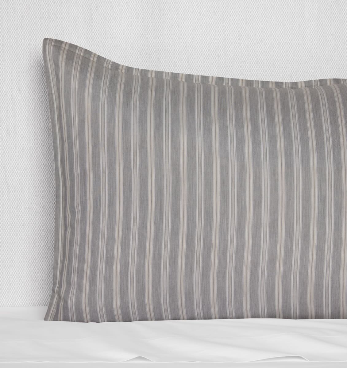 Leranto Titanium King Sham 21X36 | Sferra at Fig Linens and Home
