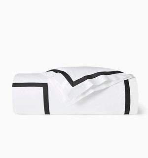 Duvet Cover - Sferra Estate Bedding in White and Black at Fig Linens and Home
