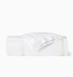Duvet Cover - Sferra Estate Bedding in White and Ivory at Fig Linens and Home
