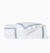 Duvet Cover - Sferra Estate Bedding in White and Sea Blue at Fig Linens and Home