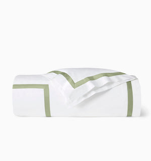 Duvet Cover - Sferra Estate Bedding in White and Willow at Fig Linens and Home