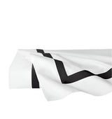 Flat Sheet - Sferra Estate Bedding in White and Black at Fig Linens and Home