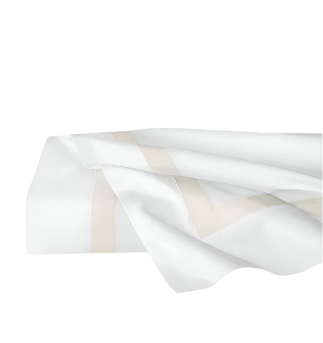 Flat Sheet - Sferra Estate Bedding in White and Ivory at Fig Linens and Home