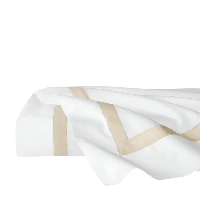 Flat Sheet - Sferra Estate Bedding in White and Sand at Fig Linens and Home