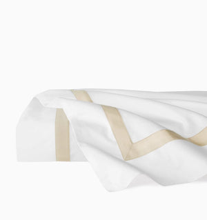 Flat Sheet - Sferra Estate Bedding in White and Sand at Fig Linens and Home