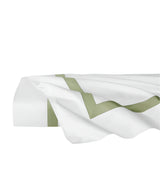 Flat Sheet - Sferra Estate Bedding in White and Willow at Fig Linens and Home