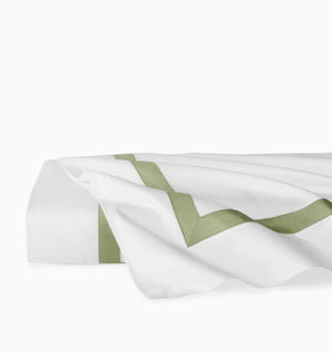 Flat Sheet - Sferra Estate Bedding in White and Willow at Fig Linens and Home