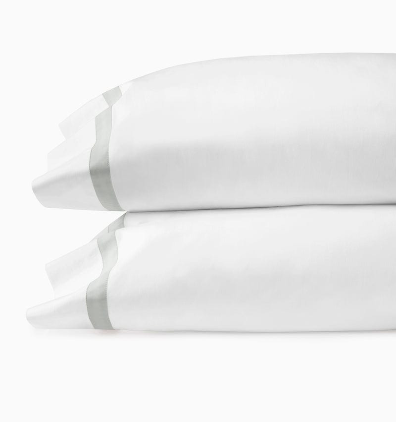 Pillowcases - Sferra Estate Bedding in White and Lunar at Fig Linens and Home