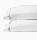 Pillowcases - Sferra Estate Bedding in White and Lunar at Fig Linens and Home