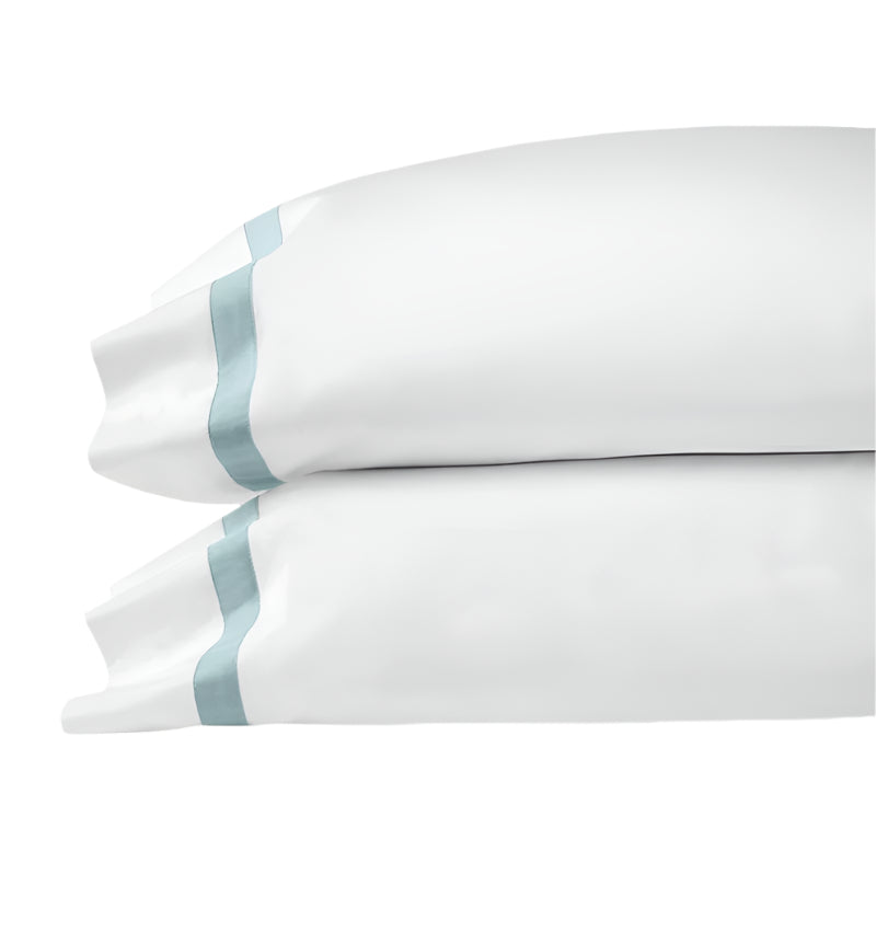 Pillowcases - Sferra Estate Bedding in White and Poolside at Fig Linens and Home