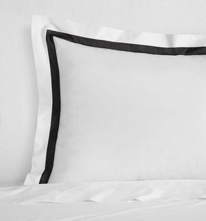 Pillow Sham - Sferra Estate Bedding in White and Black at Fig Linens and Home