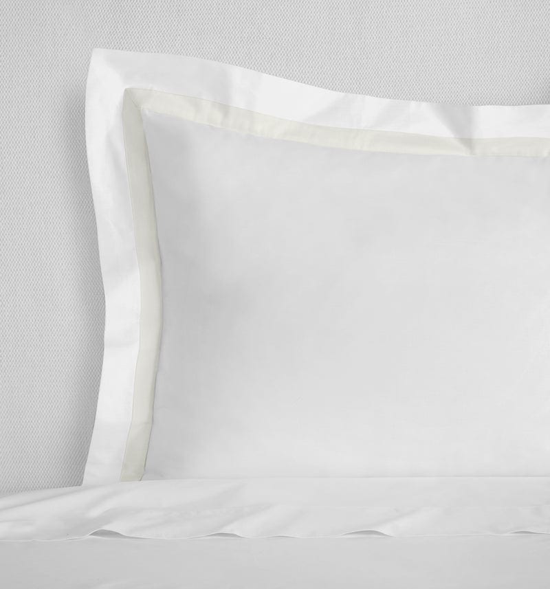 Pillow Sham - Sferra Estate Bedding in White and Ivory at Fig Linens and Home