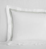 Pillow Sham - Sferra Estate Bedding in White and Lunar at Fig Linens and Home