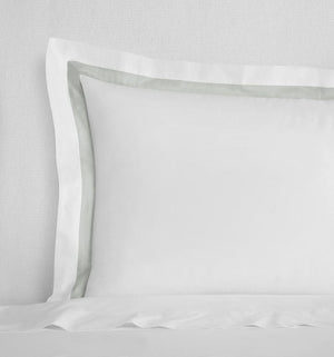 Pillow Sham - Sferra Estate Bedding in White and Lunar at Fig Linens and Home