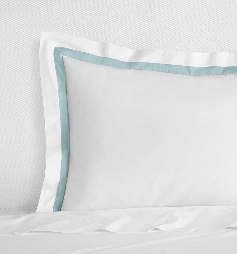 Pillow Sham - Sferra Estate Bedding in White and Poolside at Fig Linens and Home
