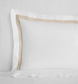 Pillow Sham - Sferra Estate Bedding in White and Sand at Fig Linens and Home