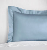 Pillow Sham - Fiona Sea Blue Cotton Sateen Bedding Collection by Sferra Linens