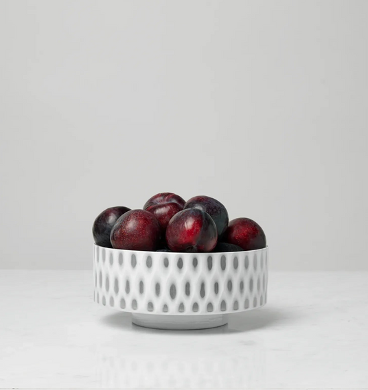 Alveare Bowl by Sferra Linens in White at Fig Linens and Home - 4