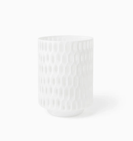 Alveare Hurricane Candle Holder by Sferra Linens in White at Fig Linens and Home - 2