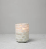 Alveare Hurricane Candle Holder by Sferra Linens in White at Fig Linens and Home - 4