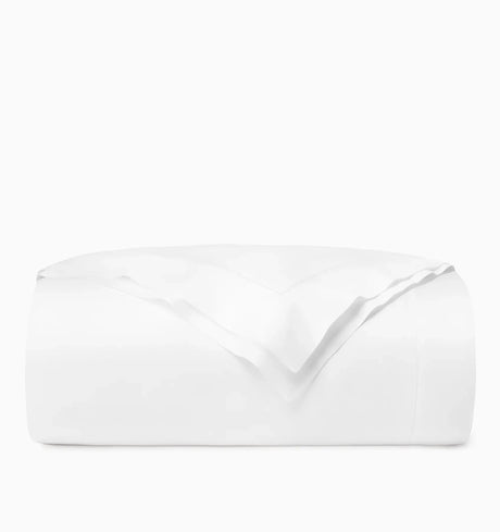 Ariel Duvet Cover by Sferra Linens in White at Fig Linens and Home - 3