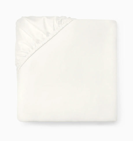 Ariel Fitted Sheet by Sferra Linens in Oyster at Fig Linens and Home - 1