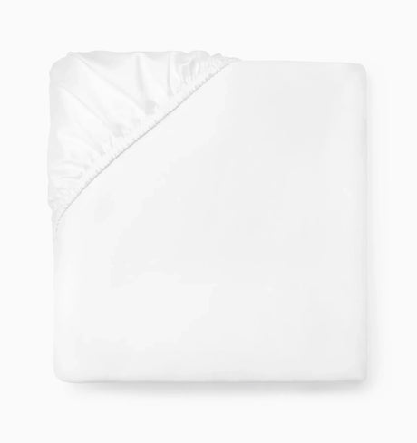 Ariel Fitted Sheet by Sferra Linens in White at Fig Linens and Home - 1