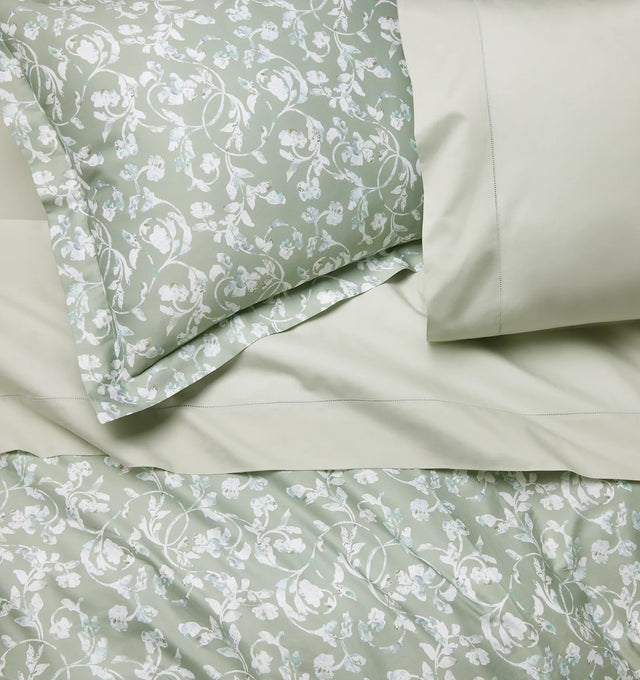 Fronda Sham by Sferra Linens in Sage at Fig Linens and Home - 1