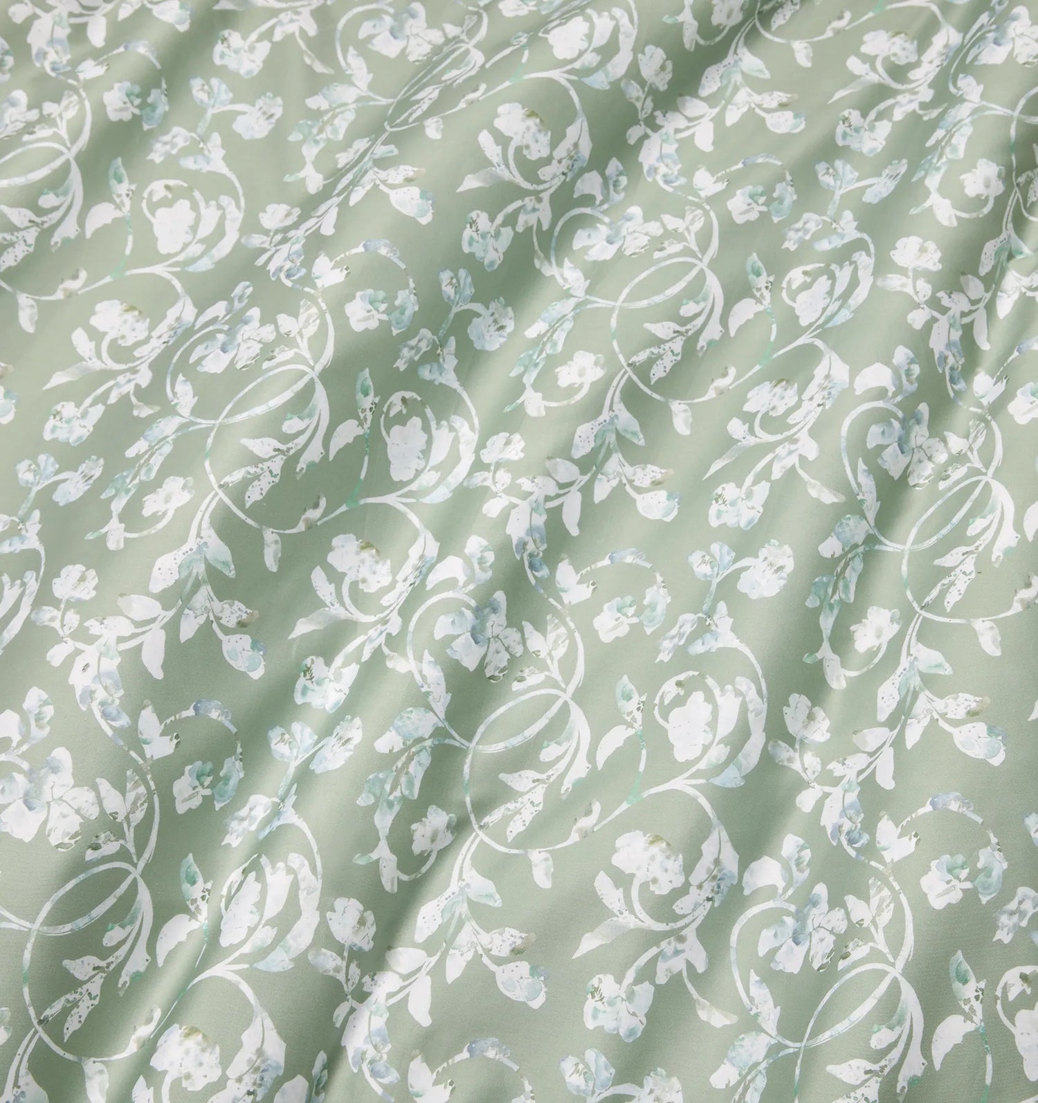 Fronda Duvet Cover by Sferra Linens in Sage at Fig Linens and Home - 3