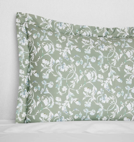Fronda Sham by Sferra Linens in Sage at Fig Linens and Home - 2