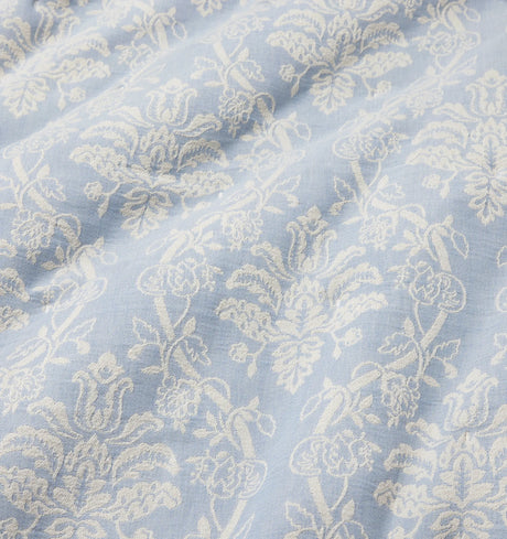 Isabella Jacquard Sham by Sferra x Scalamandre in Ivory/Sea at Fig Linens and Home - 2