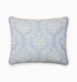 Isabella Jacquard Sham by Sferra x Scalamandre in Ivory/Sea at Fig Linens and Home - 3